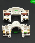 Top Shelf Carbon Brush Holder Plate Assembly For Electric Drills And Power Tools Replacement Bracket, white plastic with brass contacts.