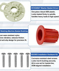 Heavy Duty Washer Drive Hub Kit With Basket Bushing And Six Hub Screws For Durable Spin Fits Whirlpool Kenmore Maytag VMW Replaces W10528947 VP AP5665171 PS6012095 PS990227 Anti Crack High Strength Plastic, hub bushing and screws
