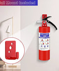 Multipurpose 2.5 Lb ABC Dry Chemical Fire Extinguisher Rated 1A 10B C with wall mount in home setting for safety.