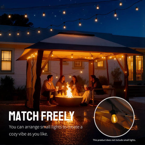 13x13 Pop Up Gazebo Canopy Tent For Backyard And Patio Easy One Push Center Lock Setup No Hassle In Seconds Large Space Party Shelter