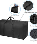 Extra Large Moving Bags With Strong Zippers And Handles For Clothes Storage And Moving, 31x18x10 Inches, 90 Liter Waterproof Oversized Totes