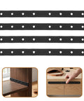 4 Pack Stainless Steel Straight Brace Brackets with Screws, heavy duty flat mending plates for furniture repair and cabinets