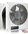 8 Inch In Wall Vent Fan For Room To Room Air Transfer, 10 Speed Remote Control, Two Way Reversible Airflow, front view