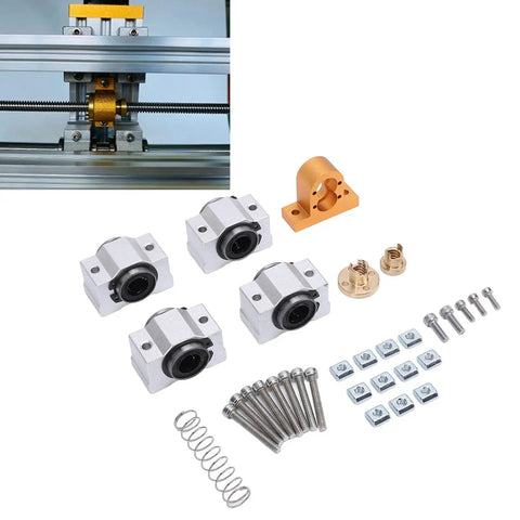 Upgraded Z Axis Slide Table Mount Kit With Steel Drawer Track Guide For 3018 Plus Engraver includes metal components and hardware.