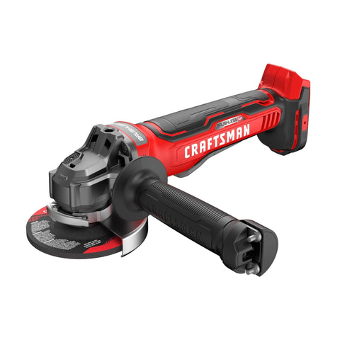 V20 Cordless 4-1/2 Inch Angle Grinder Bare Tool with Brushless Motor up to 65 Percent More Power, paddle switch visible
