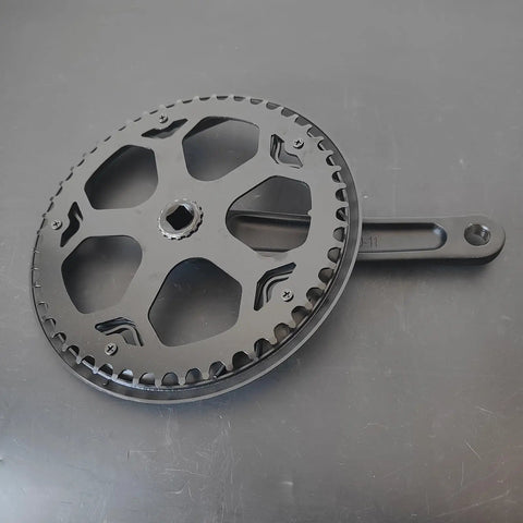 Ride-Ready Bike Crankset With 48T 52T Chainring And Chain Cover, 170mm Aluminum Alloy Arm, Fits 6/7/8 Speed Bicycles