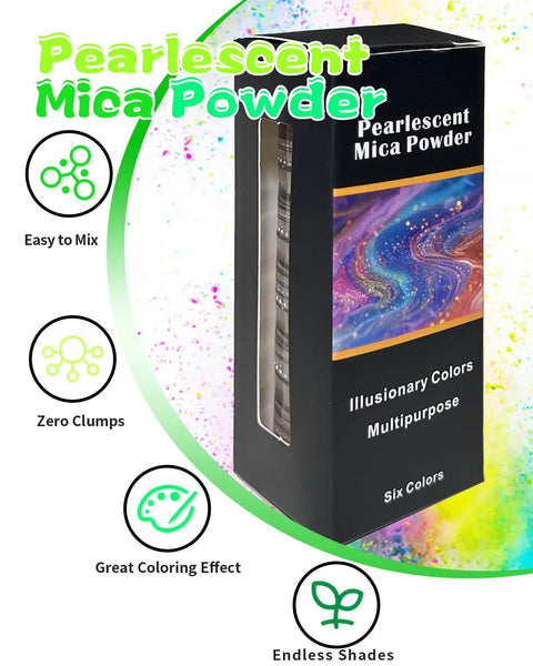 Dope Mica Powder Set Six Vivid Tones For Epoxy Resin Soap Making Nail Art And Candle Pouring Portable Pigment Palettes For All Your Fresh Summer Projects