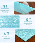 Pearlescent Cast Acrylic Sheets 1/8 Inch Thick In Aqua With Ocean Ripple Pattern For DIY Crafts And Home Decor PMMA Material 12x8 Inch