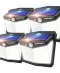 Outdoor Solar Motion Lights Four Pack With 128 LED, 270 Degree Wide Angle, IP65 Waterproof Security Flood Lights