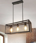 Dope 4 Light Industrial Chandelier With Metal Shades For Dining Room And Kitchen Island, Farmhouse Pendant Lighting In Black, E26 Base