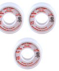 3 rolls of Heavy-Duty PTFE Thread Seal Tape 1In X 520Ft Medium Density 100% Pure PTFE Up To 10,000 PSI Sealant For Pipe Threads Temp Range -400F To 550F FDA Compliant UL Recognized 3-Pack