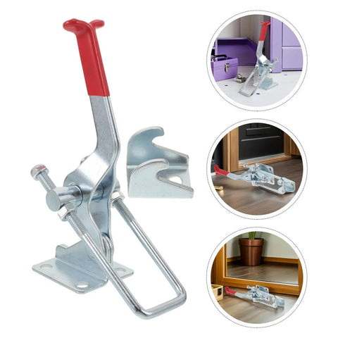 Beefy 2 Pack Heavy Duty Adjustable Toggle Latch Clamp Set, 2183 Lbs Holding Capacity, Galvanized Iron Latch With Anti Corrosion Treatment, Built For Tool Boxes, Jigs, Cabinets, And Tough Worksites on cabinet
