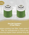 Two Pack Fuel Filters For Suzuki Outboard Engines 15412-92J00 And 15412-92J01 Compatible 2 Piece Cartridge Set For DF100 DF115 DF150AP DF200AP