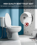 Non Electric Bidet Toilet Seat For Elongated Toilets With Soft Close Lid And Self Cleaning Nozzles Adjustable Water Pressure