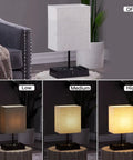 Two Pack Bedside Lamps With Wireless Charging, USB A And USB C Ports, And AC Outlet, 3 Way Dimmable Touch Nightstand Lamps