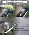 Expandable 3.5 Inch Aluminum Gutter Downspout Guards 4 Pack Leaf Filter Strainer Protectors installed in gutter