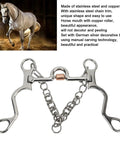 Copper Roller Horse Bit With Stainless Steel Construction for equestrian riding, showing copper roller mouthpiece and chain