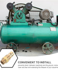 Brass Vertical Inline Air Compressor Check Valve With NPT Threaded Interface For Pneumatic Systems And Industrial Setups Space Saving Backflow Prevention Pump Accessory One Way Valve Pro Grade Leakproof Design on compressor setup