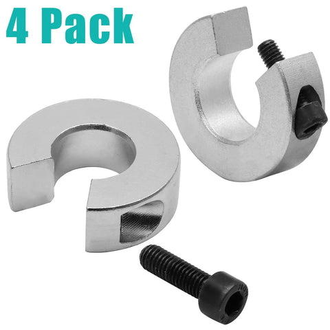 4 Pack 16mm Bore SBR16 Linear Rail Shaft Stop Collars For DIY CNC Projects Aluminum Alloy Clamps That Lock In Place For Precise Shaft Positioning And Stable Support, silver stop collars with screws