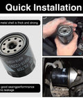 Image showing Three Piece Engine Oil Filter Set With Drain Plug Washers For Toyota Corolla Camry Prius Yaris Matrix Fits 1992 To 2021 Replacement Kit with quick installation and strong metal shell.