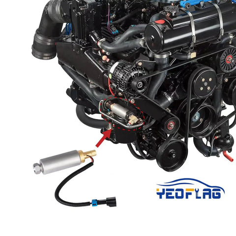 Electric Fuel Pump Replacement For Mercury Mercruiser Marine Boats 4.3L 5.0L 5.7L V6 V8 Carburetor Engines Low Pressure image