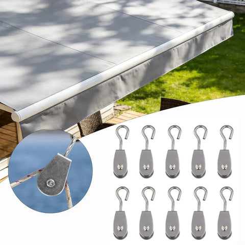 Heavy Duty Stainless Steel Pulley 11mm 360 Degree Swivel Ball Bearing Wheel With 30kg Load Capacity used for outdoor shade sails