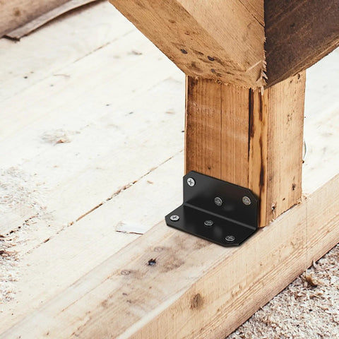 Rock Solid 2X4 Galvanized Corner Braces Heavy Duty L Bracket mounted on wood for framing support and stability.