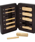 Premium Brass Setup Bars And Precision Height Gauge Master Kit for Woodworkers with eleven brass guide blocks in case.