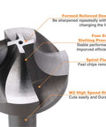 Jerax corner rounding end mill set, HSS, 8-pc, sizes 1/16 to 3/8 in, milling cutter