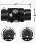 Three Quarter Inch Thirty Spline By Three Quarter Inch Double D Black Heavy Duty Steering Universal Joint Shaft dimensions