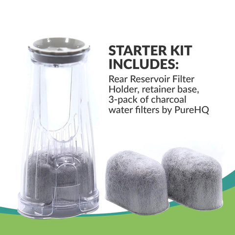 Water Filter Replacement Starter Kit For 2.0 And K Duo Coffee Makers With Short Filter Holder And 3 Pack Cartridges visible