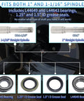 Tough As Nails Trailer Wheel Hub Kit Engineered For 2000 Lb Straight Axles With 4 On 4 Inch Bolt Pattern featuring spindles and bearings.