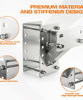 Beefy Heavy Duty Spare Tire Carrier For Trailers 150 Lb Capacity Stainless Steel Mount Bracket Fits 4 5 And 6 Lug Wheels