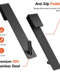 Over The Door Shower Hooks 7.5 Inch For Frameless Glass Doors Heavy Duty Stainless Steel Towel Hooks Black 2 Pack