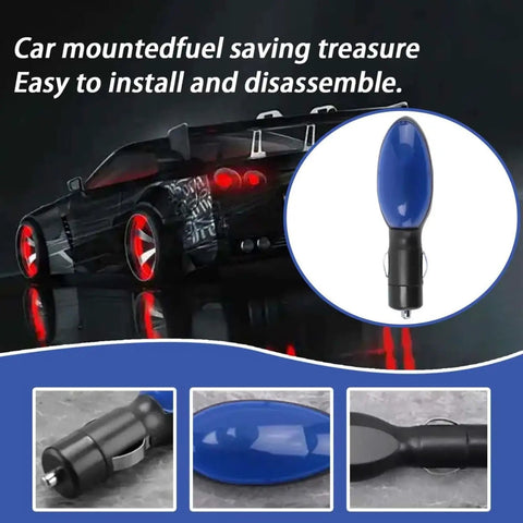 FuelSync Gas Saver 2 Pack Instant Fuel Efficiency Booster For Cars, close-up view with packaging and installation visuals.