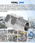 Hydraulic Swivel Adapter One Half Inch NPTF Male To One Half Inch NPSM Female 360 Degree Swivel Fitting For Hydraulic Lines High Flow Easy Install Durable Precision Engineered Connector, chrome finish