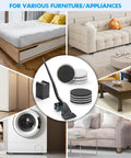 Image showcasing Super Easy Heavy Furniture Sliding Kit With Eight Premium Moving Pads And Ergonomic Lifter Tool For Sofa Fridge Machine Repositioning Without Strain for various furniture types.