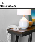Fabric Cord Cover 6 Ft Conceals Cables From Lamps, Light Fixtures And Desks, Easy Hook And Loop Installation on a table