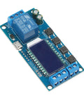 Time Delay Timer Relay With LCD Display For 5V 12V 24V Systems, Delay Off Cycle From 0.01 Seconds To 9999 Minutes, Auto Save On Power Loss