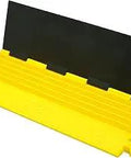 Bumble Bee 5 Channel Cable Protector With T Connector Black And Yellow, 3 Foot Straight Section, Reinforced Hinged Lid