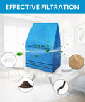 Image of a blue vacuum filter bag illustrating filtration effectiveness for 20 Pack Universal Wet Dry Vacuum Filter Bags For 2.5 To 5 Gallon Vacs Fits Craftsman 9-38737 Husky Bauer 3 Gallon WORKSHOP WS01025F MultiFit VF2000 And More Durable Micro Filters For Quick No Fuss Cleanup.