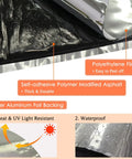 Close-up of Heavy Duty 4 Inch By 32 Foot Self Adhesive Flashing Tape Membrane Waterproof Patch Seal Tape showing layers