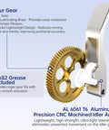 Panda Claw Upgraded Extruder Brass Gear For Bambu Lab A1 And A1 Mini 3D Printers With Golden RNC Nano Coating and steel teeth