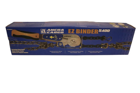 Beefy EZ Binder Ratcheting Chain Tensioner For Five Sixteenths To Three Eighths Inch Chains boxed with electro zinc plating