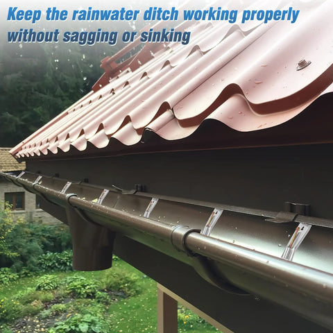 Gutter Hanger Kit For 5 Inch K Style Aluminum Gutters With Pre Installed Rust Resistant Screws Hidden Brackets And Quick Clips