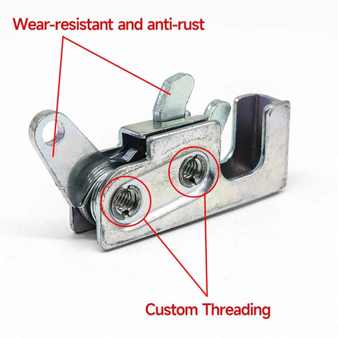 Steel Draw Latch With Single Trigger Rotary Action Mechanical Cabin Door Latch Tough As Nails Stage Rotary Latch For Secure Closure Color Code C9308 1445 One Piece showing wear-resistant, anti-rust features with custom threading.