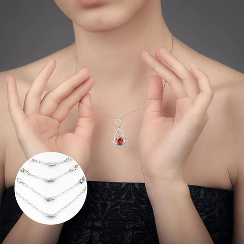Magnetic Necklace Extenders Set With Ten Pieces In Five Sizes Two Each No Fuss Double Clasp Adjustable Lobster Clasp Extensions Silver
