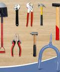 Heavy Duty Steel U Hooks 12 Pack With Anti Slip Coating For Garage Storage And Organization displayed with various tools