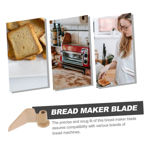 Composite image of toasted bread, a red toaster oven, a person making toast, and a stirring paddle replacement for bread maker no fuss kneading.