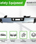 Rear bumper assembly chrome without park assist sensor holes for 2014-2018 Silverado Sierra 1500